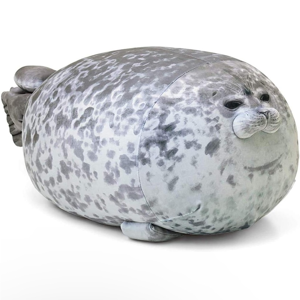 Gray Seal Plush Pillow